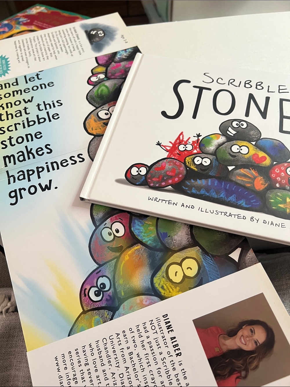 Book with Free Poster Scribble Stones Hardcover Book by Diane Alber Hardcover